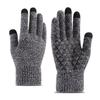 "Warm Knitted Touchscreen Gloves for Couples: Thick Non-Slip Wool, Men’s & Women’s Winter Design."
