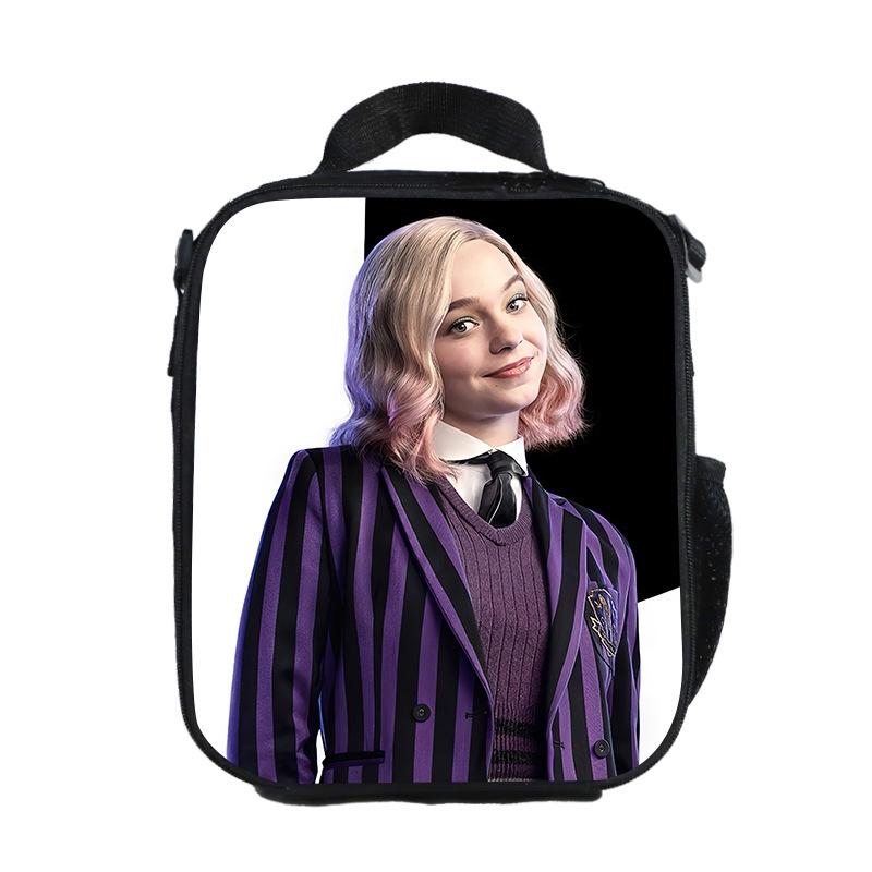 Изолированный ланч-бэг Среда Семейка Аддамс Для Детей Студентов Enid Sinclair