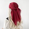 Pearl Chiffon Solid Color Scarf Arabic Turban Bali Turban Solid Color Malay Square Scarf Scarf