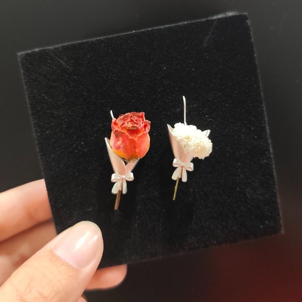 Kreative Vasen-Anhänger-Ohrringe Einfache Schleifen-Ohrringe Leichte Blumen-Einsteck-Ohrringe Hochzeit