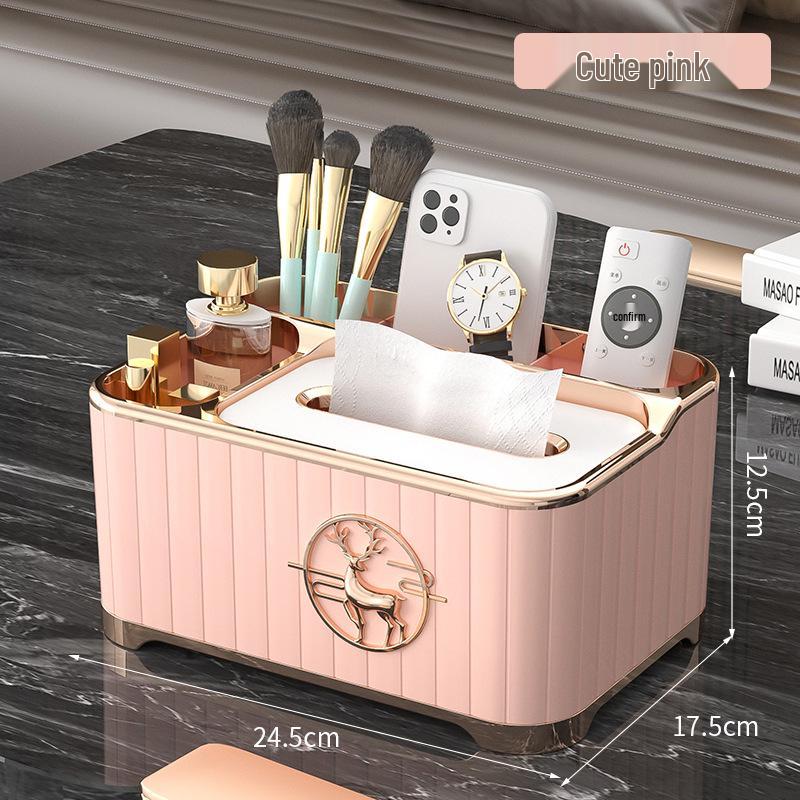 

Многофункциональная роскошная коробка для салфеток с местом для хранения пульта дистанционного управления для гостиной и обеденного стола