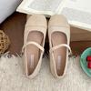 Trendy and fashionable red retro shallow mouth flat-soled single shoes women's 2025 new summer skirt French Mary Jane shoes