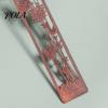 Plum Orchid Bamboo Chrysanthemum Rosewood Bookmark, Carved Classic Bookmark Traditional Chinese Style Wood Page Marker for Book Lovers Natural Luster