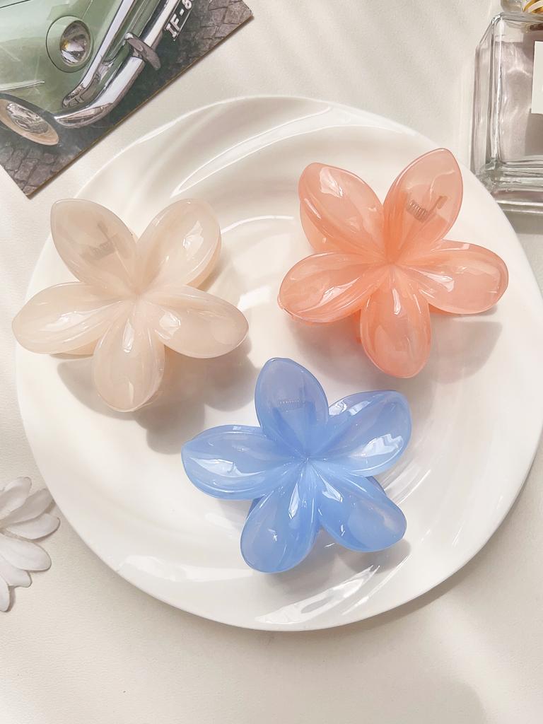 4 Stück Niedliche Blume Bananen Haarspangen für Dickes Haar, Starker Halt Rutschfest, Hawaiianisch, Haarschmuck für Frauen Mädchen Urlaubsgeschenk