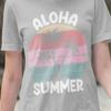 Aloha Summer Shirt | Hawaii Vacation T-Shirt | Tropical Beach Tee | Palm Tree Graphic Shirt | Summer Vacation Outfit | Island Style Tee