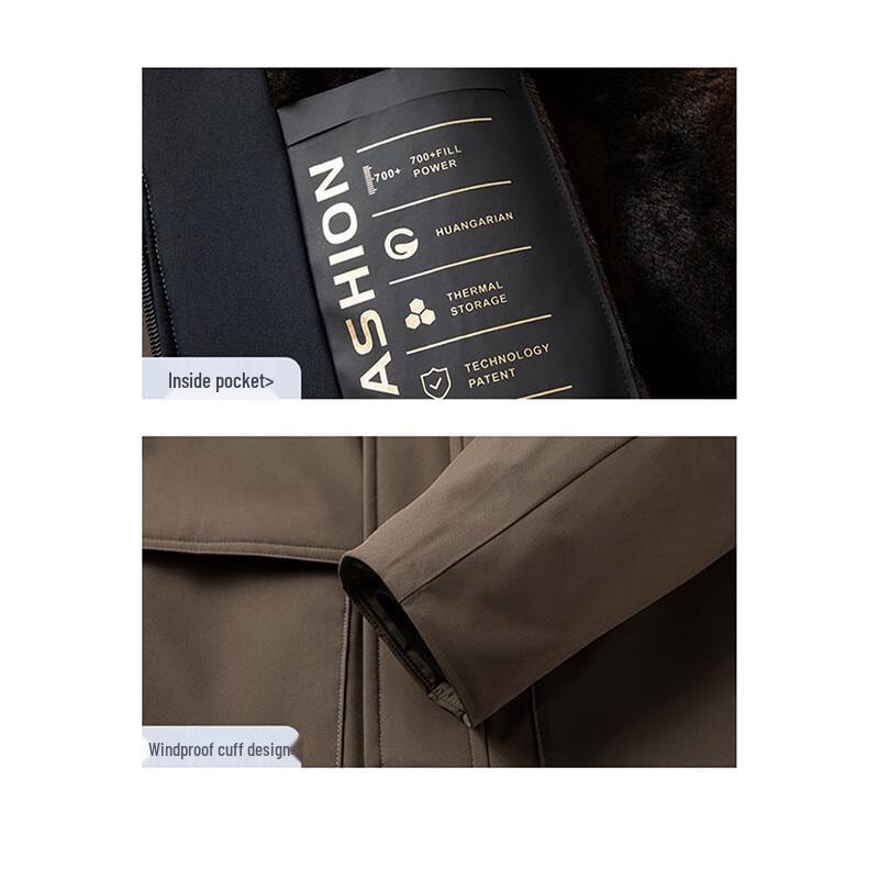 ROMON Men's Autumn/Winter Hooded Padded Jacket