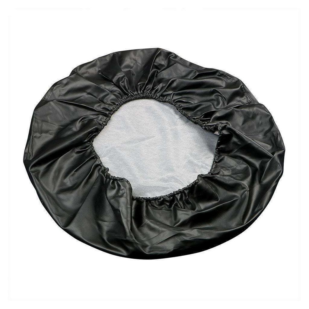 Strong Black Spare Tyre Cover Easy to Install Lychee Pattern Spare Tire Protector for SUVs Trucks & Off Road Cars
