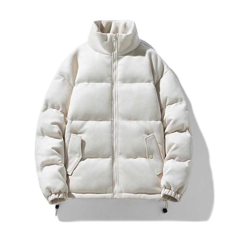 Winter neue Herren Baumwolle gefütterte Jacke hochwertige Mode alles Stehkragen Wildleder Baumwolle gefütterte Jacke