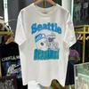 Vtg Seattle Seahawk Football Team White T-shirt S-5XL