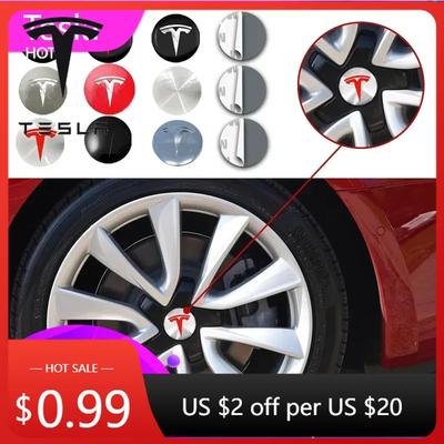 Bilklistermärke 2025 Ny Bil 56mm Tesla Navkapsel Centerkåpa Logotyp Högkvalitativ Klistermärke för Tesla Model 3 Y S X Personlig Bil
