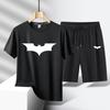 Summer Street Short Sleeved Sports Set Men's T-shirt Tracksuit Male Round Neck Short Sleeved Shorts Suit 2-piece