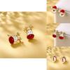 Trendy European American Style Geometric Alloy Christmas Earrings For Women