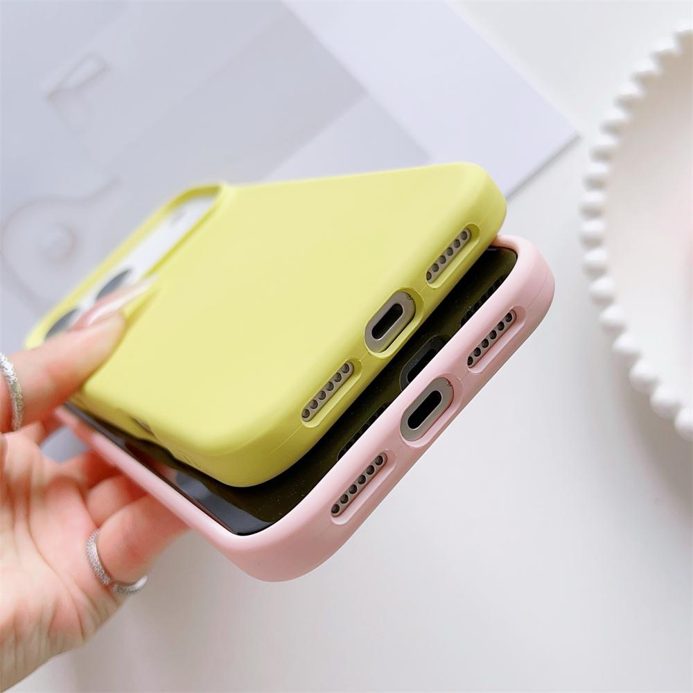 Matte Candy Color Phone Case for iPhone 17 Air 16 16E 15 Pro Max Liquid Silicone Shockproof Protection Skin Feeling Solid Cover