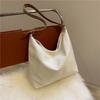Large Capacity Pillow Shoulder Bag Solid Color Tote Bag Elegant PU Dumpling Bag  Outdoor