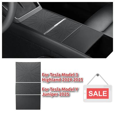 Für Tesla Model Y Juniper 2025 Mittelkonsolen-Pad Zentralsteuer-Armlehnen-Schutzaufkleber Neues Modell 3 Highland Autozubehör
