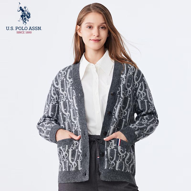 НАС. АССН ПОЛО. Женский вязаный кардиган с V-образным вырезом L