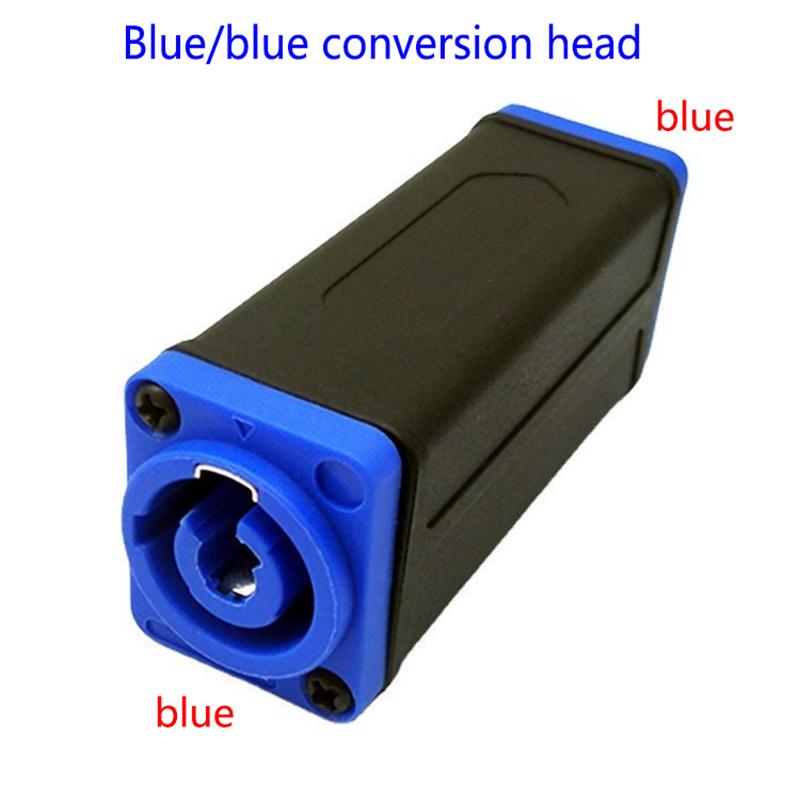 1Pc Led Powercon Ac Coupler Adapter Extender Connector Speakon Panel Mount Straight Adapter Blue White