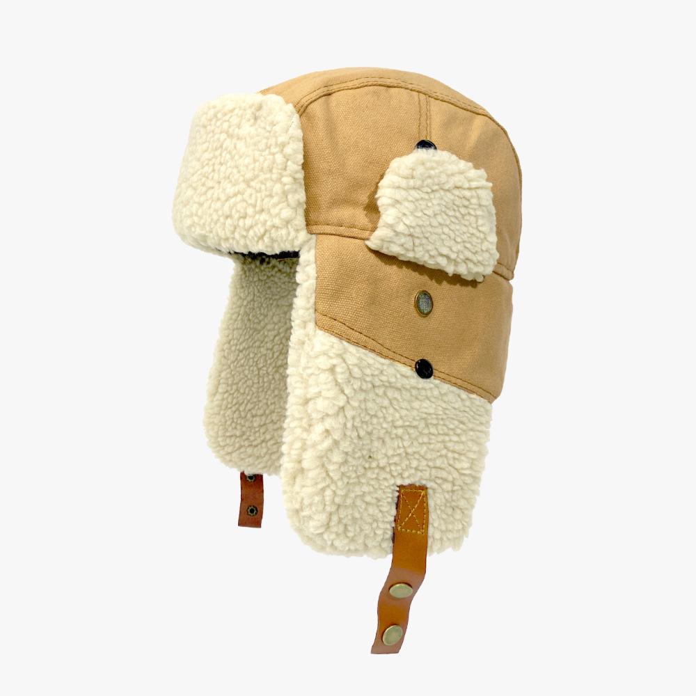 Winter Cold Proof and Warm Lei Feng Hat for Women Korean New Style Plush Thickened Lamb Velvet Ear Protection Hat for Men Outdoor Versatile