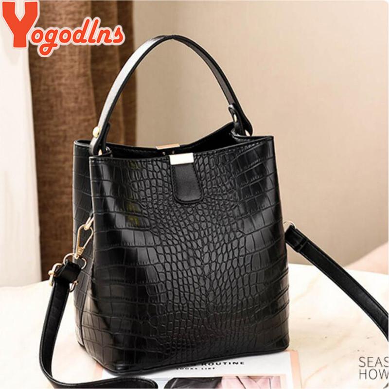 Yogodlns Retro Torebki typu kubełek z krokodylem Damska torebka krokodyl Duża pojemność Torba crossbody Torba na ramię listonoszka Portfel na telefon