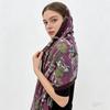 Foulard in Seta Floreale Stile Coreano: Sciarpa da Donna Leggera, Calda e Versatile Autunno/Inverno