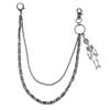 Tide Cool Style Punk Pants Chain Pendant Gun Black Double Layer Personality Chain Waist Chain Fashion Trend Hip Hop Pants Accessories