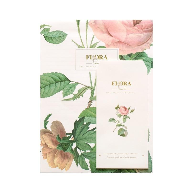 1 Set Kawaii Aesthetic Flower Envelope for Invitations Cute  Thank You Cards Invitations (3 Envelopes + 6 Letter Paper)