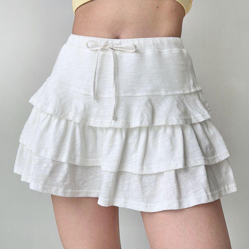 

Иди, девочка, иди! Модный стиль, многослойная короткая юбка с кружевом White S