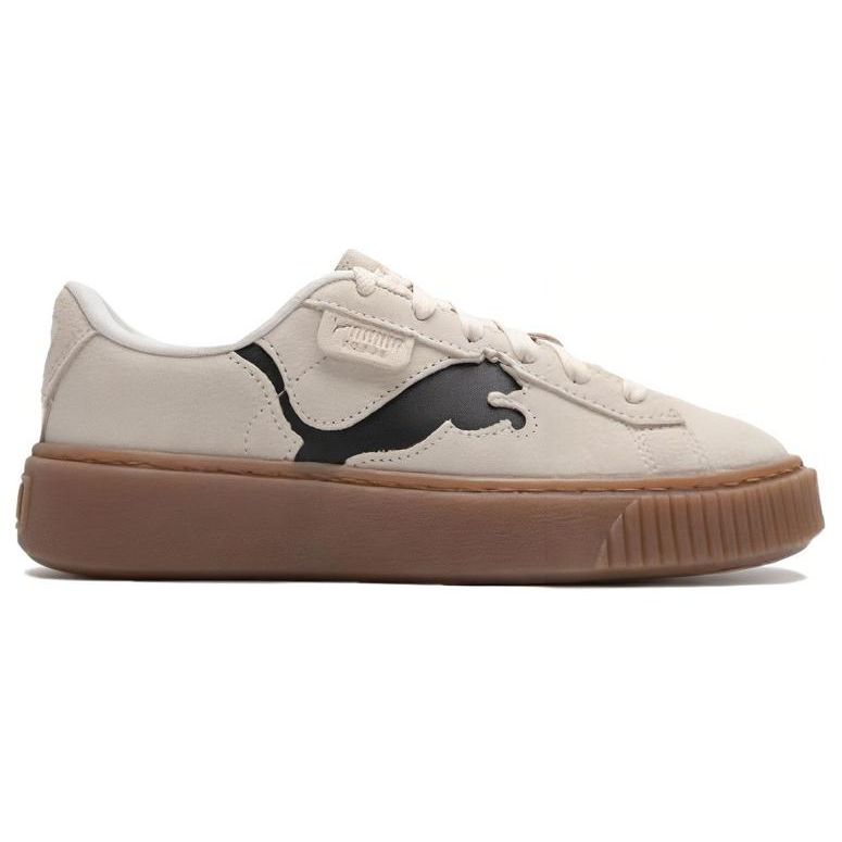 Puma Suede Platform Cutout - Alpine Snow Black Women Sneakers Cream Putty 397233-02