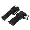 Fishing Rod Waist Holder Adjustable Lightweight Portable Fishing Pole Bracket Belt with Hooks for Outdoor Black