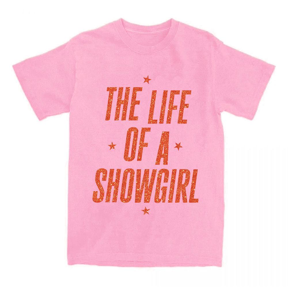 The Life of A Showgirl Album T-shirt Cotton Short Sleeve Female Tshirts Casual Women Men Clothing Graphic Printing Tees Top Girl