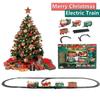 New Electric Train Set Mini Santa Claus Rail Car Toy Creative Christmas Tree Decoration Train Kids Toy Christmas Gift