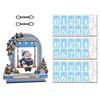 2D Flat Christmas Wooden Rocking Chair Snowman Page Turning Counting Library Ornament