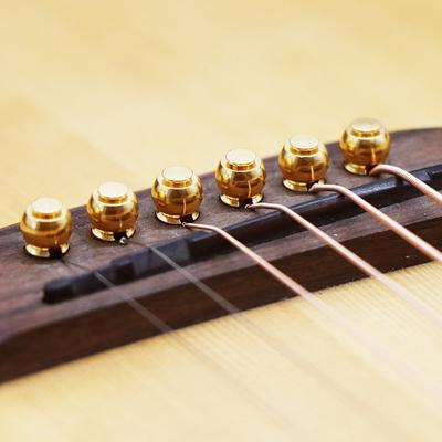 6pcs Metal Acoustic Guitar Bridge Pins Brass Guitar Strings Fixed Cone String Pins String Nails