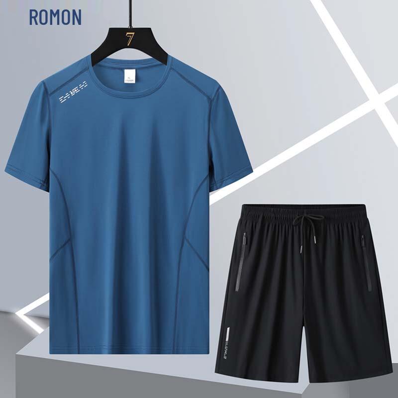 

ROMON Men s Quick-Dry Ice Silk Sports Suit 4XL