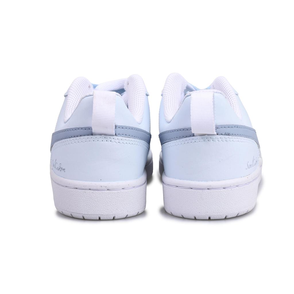 Nike Court Borough Foam Sweet Bean SAML Slip Resistant Abrasion Resistant Low top Skateboard Shoes Women's Dusty Blue DQ5979-100(Team6-)