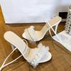 Summer New Style Banquet Elegant High-heeled Sandals Large Size Fashionable/comfortable Cross Strap Slim Heel Sandals Women's