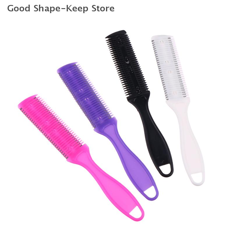 5Pcs Professional Hair Cutting Comb Set with Razor Blades Hair Trimmer Thinning Tool Kit for Barbers Salon Use
