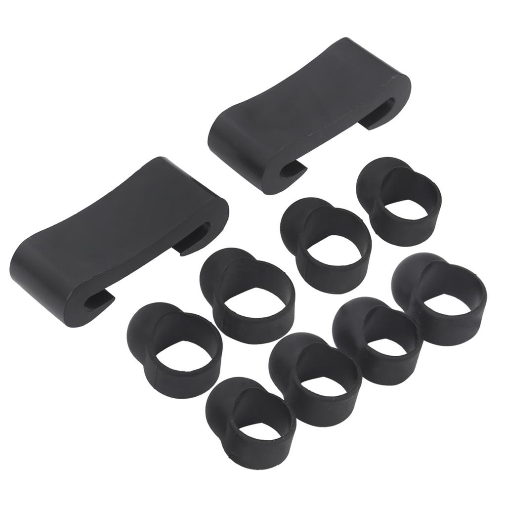 8 Stück Zungentrommel-Fingerhülsen, Silikon-Instrumentenzubehör mit 2 Stück Trommelstockhaltern