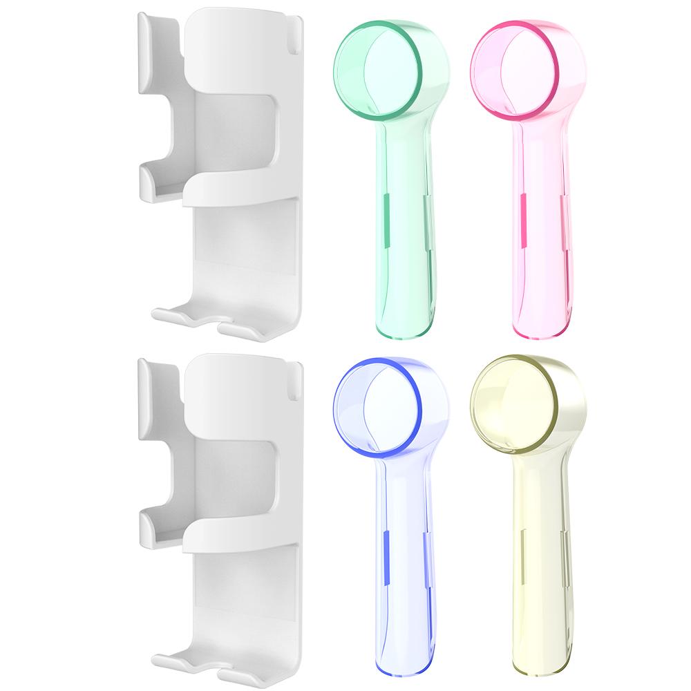 

4 Brush Heads Dustproof Covers and 2 Electric Toothbrush Holders Set, Compatible with Oral B Electric Toothbrushes, for 1000 500
