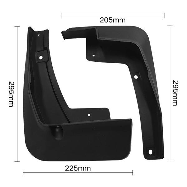 2022 Toyota Avanza Black Plastic Mudguard Set: Includes 4 Car Mud Flaps