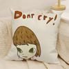 Art Master YYoshitomo NNara Pillow Case Natural Linen DoubleSided Printing Sofa Home Decor Cushion Cover