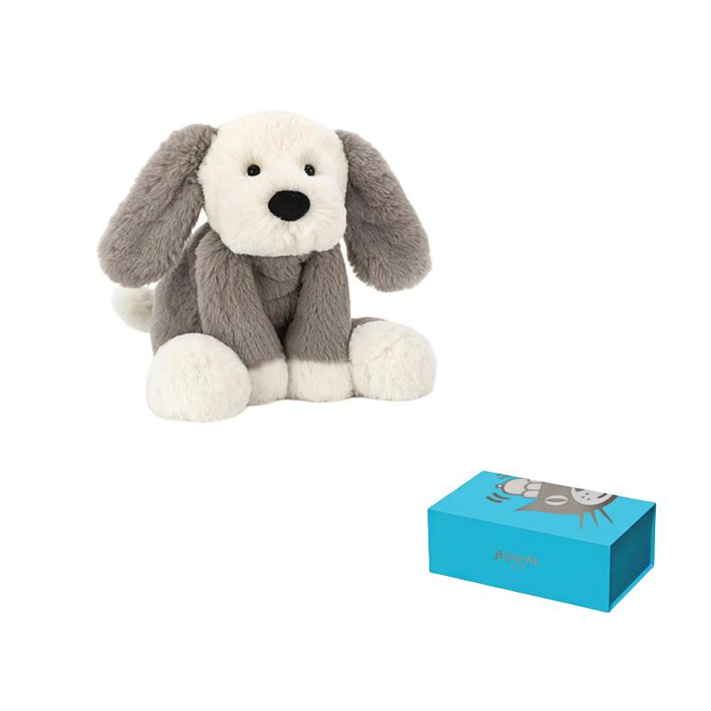 

JELLYCAT Dog Series Animal Smuggy Puppy Off-White Doll Plush Doll 24cm Height One Size 34cm