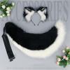 2Pcs/Set Anime Cosplay Furry Dog Ears Tail Fursuit Costume Accessories Halloween Wolf Fox Ears Headband Animal Tail