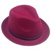 Winter Jazz Hat Women's Wool Roll-Up Small Hat Gentleman Hat Stage Performance Hat Fedoras Hat