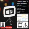 Handheld LED Ring Light USB Rechargeable for Phone Photography Live Streaming Makeup Fill Lamp for Microphone TikTok YouTube