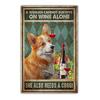 Retro art animal canvas painting lovely dog reading poster slogan wall painting living room bedroom home decoration mural No Frame