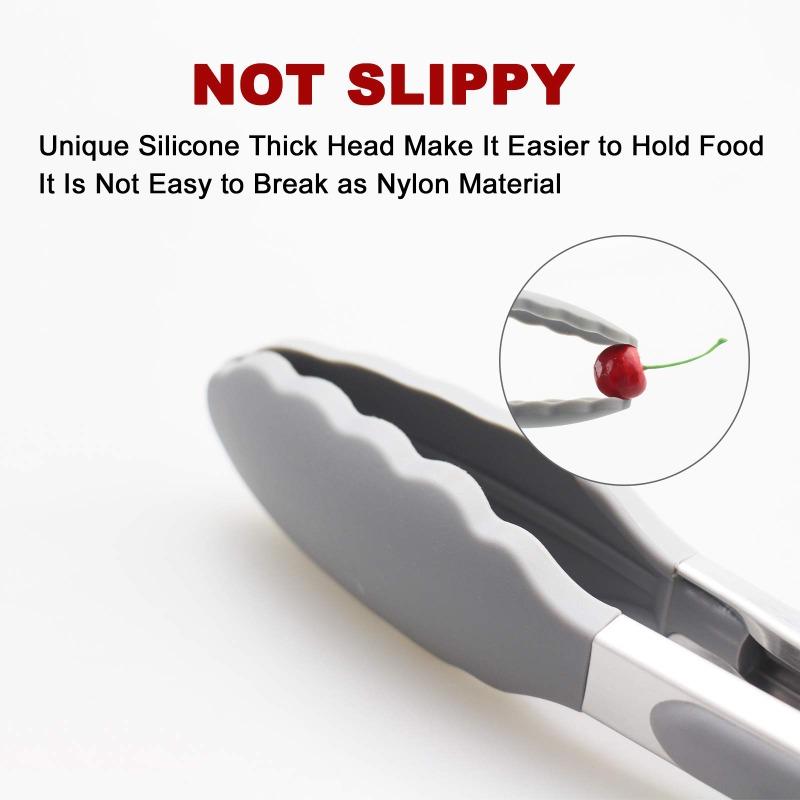 Heißer Verkauf Küchenzange, Premium-Silikon BPA-frei Antihaft-Edelstahl BBQ Kochen Grillen Verriegelung Lebensmittelzange, 9/12 Zoll