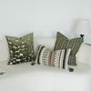 Bohemia Dark Green Throw Pillowcase Cojines Vintage Cotton and Linen Sofa Cushion Cover Headboard Pillow Covers 30x50/45x45cm