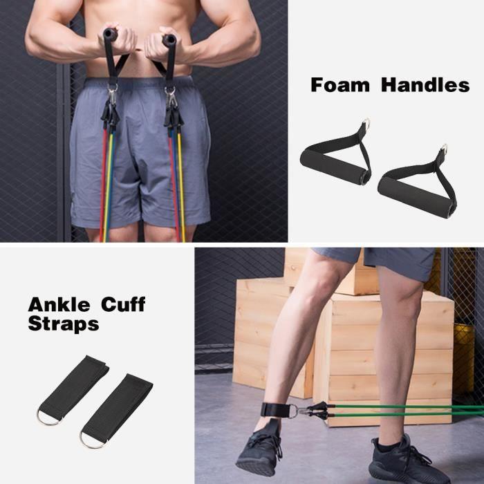 Set Elastique Musculation - Bandes de Résistance - 11 pièces - Haute Résistance - Fitness - Yoga