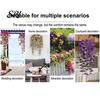 Water-free Flower Decor Artificial Flowers for Outdoor, Fake Hanging Morning Glory with Eucalyptus Leaves, UV No Maintenance Resistant Faux